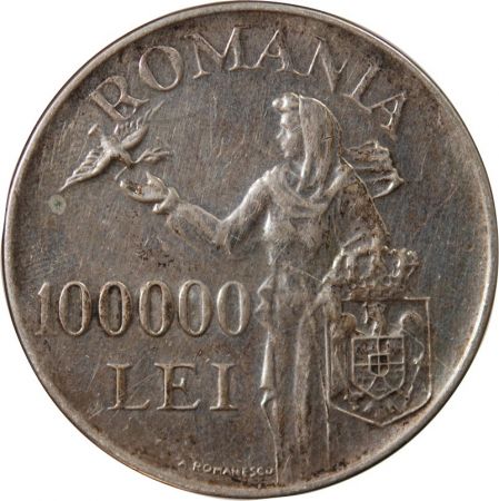 Roumanie ROUMANIE  MIHAI Ier - 100000 LEI 1946