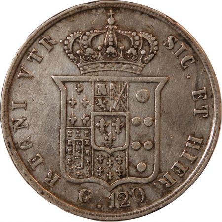 Royaume des Deux-Siciles ITALIE  ROYAUME DES DEUX-SICILES  FERDINAND II - 120 GRANA ARGENT 1857