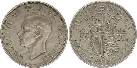 Royaume-Uni 1/2 Crown - George VI - 1947 Cupronickel