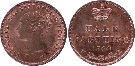 Royaume-Uni 1/2 Farthing Victoria - 1844