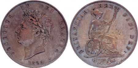 Royaume-Uni 1/2 Penny, George IV - 1826
