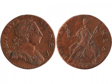 Royaume-Uni 1/2 Penny, Georges III - 1775