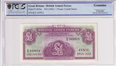 Royaume-Uni 1 Pound - Forces armées britanniques - 1962