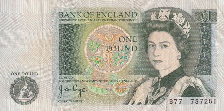 Royaume-Uni 1 Pound - Reine Elisabeth II - Isaac Newton - ND (1978-1980) - P.377a