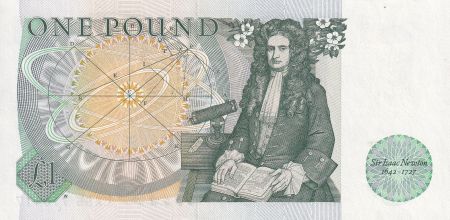 Royaume-Uni 1 Pound - Reine Elisabeth II - Isaac Newton - ND (1981-1984) - P.377b