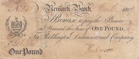 Royaume-Uni 1 Pound, Newart Bank - 1809 - TB