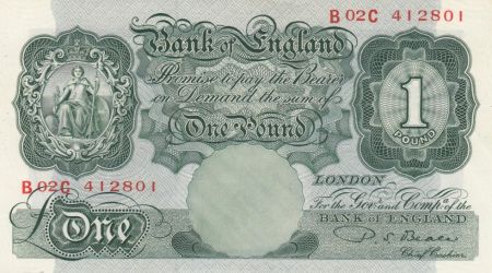 Royaume-Uni 1 Pound Britannia - Série B02C - 1949/1955