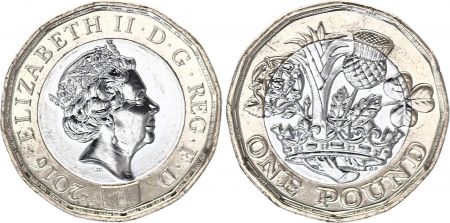 Royaume-Uni 1 Pound Elisabeth II - Bimetal - 2016