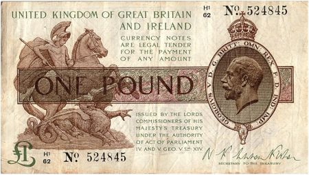 Royaume-Uni 1 Pound Roi George V et St George - 1922