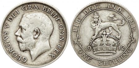 Royaume-Uni 1 Schilling 1912 - Armoiries, George V argent