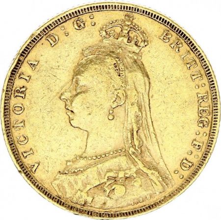 Royaume-Uni 1 Souverain Victoria - Armoiries 1888