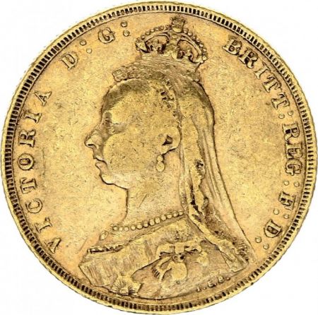 Royaume-Uni 1 Souverain Victoria - Armoiries 1889
