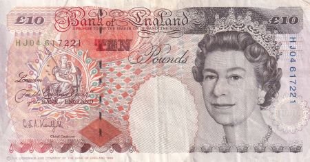 Royaume-Uni 10 Pounds - Elisabeth II - Charles Dickens - 1992 - P.383
