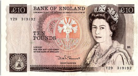 Royaume-Uni 10 Pounds, Elisabeth II - Florence Nightingale - 1980 - P.379b - TTB - Série Y.29