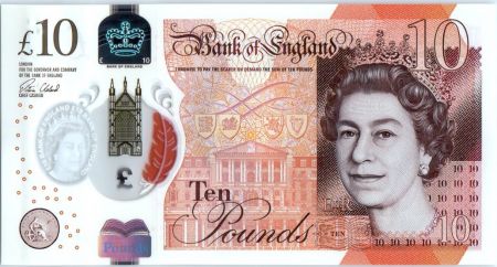 Royaume-Uni 10 Pounds Elisabeth II - Jane Austens - 2016 (2017) Polymer