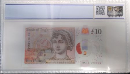Royaume-Uni 10 Pounds Elisabeth II - Jane Austens - 2016 (2017) Polymer PCGS 67OPQ