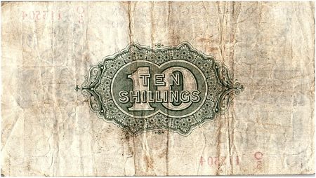 Royaume-Uni 10 Shillings, Roi George V et Britannia - 1922 - TB + - P.358 - Série O3