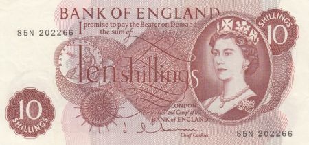 Royaume-Uni 10 Shillings Elisabeth II - Britannia - 1962