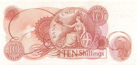 Royaume-Uni 10 Shillings Elisabeth II - Britannia - Sign. J.S. Fforde - SUP