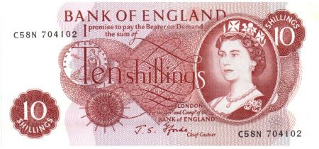 Royaume-Uni 10 Shillings ND1966-70 - Elisabeth II - Sign Pforde