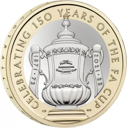 Royaume-Uni 150 ans de la F.A. CUP - 2 Livres 2022 BU Royaume-Uni - Bimétallique