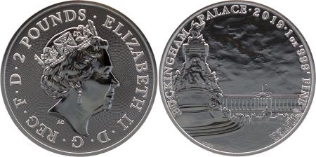 Royaume-Uni 2 Pounds Elisabeth II - Buckingham Palace - Once Argent 2019