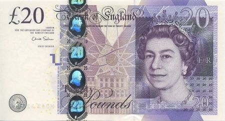 Royaume-Uni 20 Pounds Elisabeth II - Adam Smith