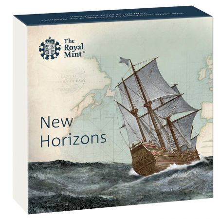 Royaume-Uni 400 ans du Mayflower - 2 Livres Argent BE 2020 BU Royaume-Uni