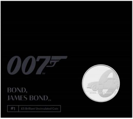 Royaume-Uni 5 Livres 2020 Royaume-Uni - James Bond  - Aston Martin DB5 - 25e film James Bond