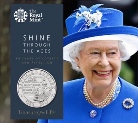 Royaume-Uni 5 Livres Elisabeth II - Jubilée de Saphir 1952-2017