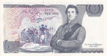 Royaume-Uni 5 Pounds - Elisabeth II - Duc de Wellington - 1973 - SUP - P.378g