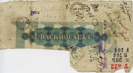Royaume-Uni 5 Pounds Durham Bank - 1886 - Série CQ 754 - TB