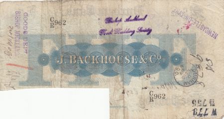 Royaume-Uni 5 Pounds Durham Bank - 1889 - TB - CR 962