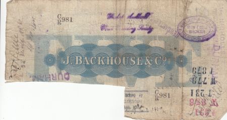 Royaume-Uni 5 Pounds Durham Bank - 1889 - TB - CR 981