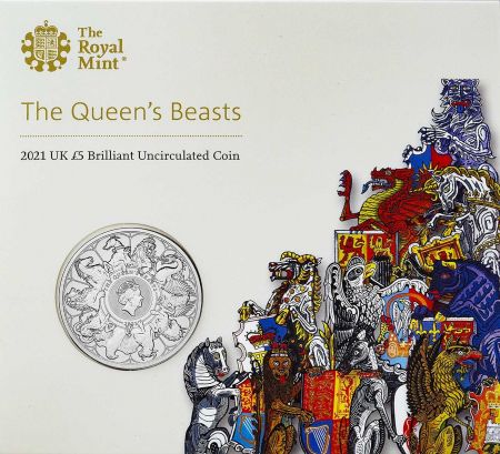 Royaume-Uni 5 Pounds Elisabeth II - Beast - 2021 - Cupro-Nickel - BU