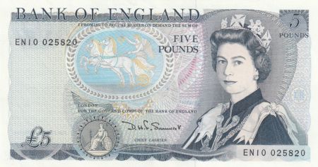 Royaume-Uni 5 Pounds Elisabeth II - Duc de Wellington - 1980/1987