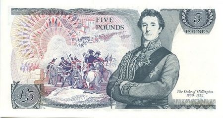 Royaume-Uni 5 Pounds Elisabeth II - Duc de Wellington