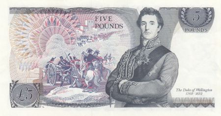Royaume-Uni 5 Pounds Elisabeth II ND1987 Sign Sommerset - Duc de Wellington
