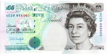 Royaume-Uni 5 Pounds ND1991-98 - Elisabeth II