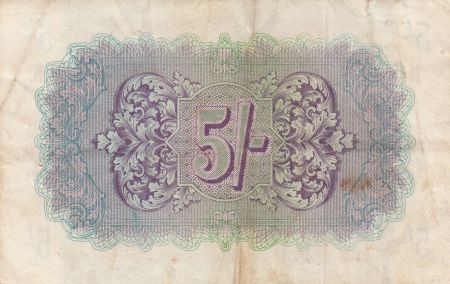 Royaume-Uni 5 Shillings British Military Authority - 1943  - Série K