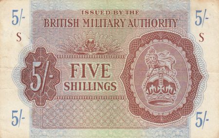 Royaume-Uni 5 Shillings ND1942 - Série S