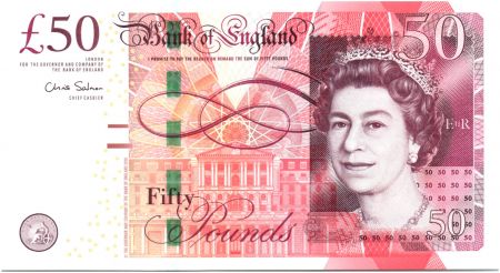Royaume-Uni 50 Pounds Elisabeth II - M. Boulton - James Watt - 2010