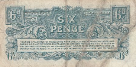 Royaume-Uni 6 Pence ND1948 - Vert bleu
