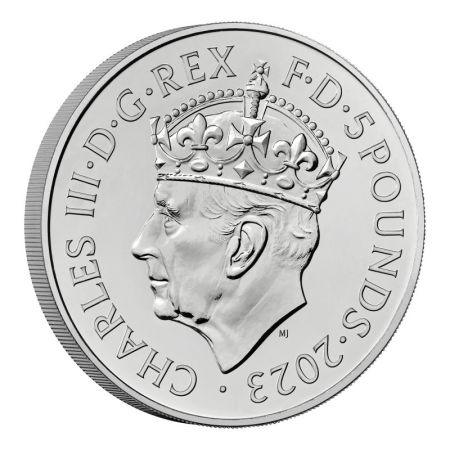 Royaume-Uni Couronnement Charles III - 5 Pounds 2023 BU Royaume-Uni
