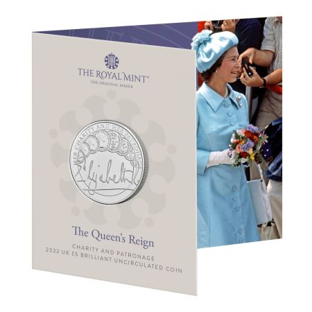 Royaume-Uni uvres de Charité - Jubilé de Platine de la Reine Elisabeth II  - 5 Pounds 2022 BU Royaume-Uni
