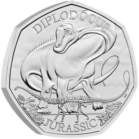 Royaume-Uni Diplodocus - 50 Pences 2024 BU