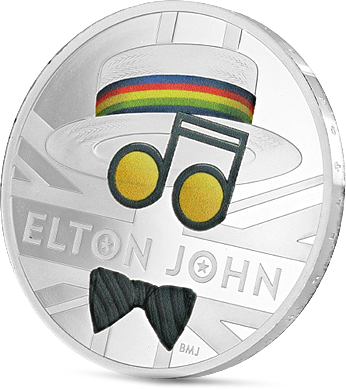 Royaume-Uni ELTON JOHN - 2 Livres Argent Couleur 2020 BE Royaume-Uni - Légendes de la Musique