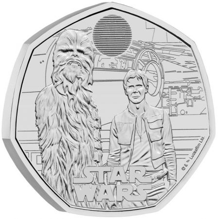 Royaume-Uni Han Solo & Chewbacca - Star Wars - 50 Pences 2024 BU