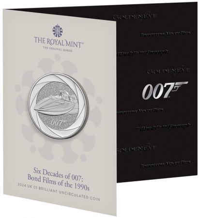 Royaume-Uni Les films James Bond dans les 90\'s  - 5 Pounds 2024 BU