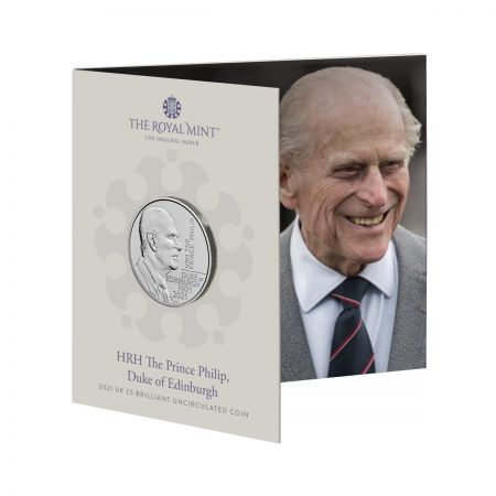 Royaume-Uni Prince Philippe - Duc d\'Edimbourg - 5 Livres 2021 BU Royaume-Uni - In Memoriam 1921-2021